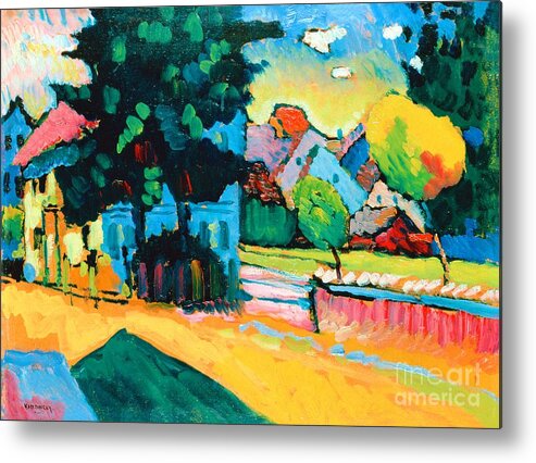 Art History Metal Print featuring the painting View of Murnau, 1908 by Wassily Kandinsky