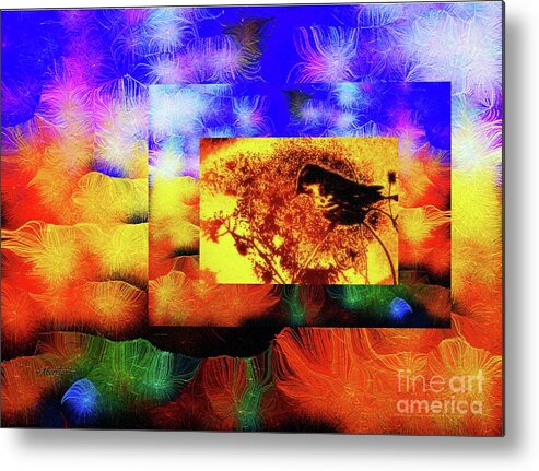 Silk-featherbrush Metal Print featuring the mixed media Waking up inside a Dream within a Dream by Aberjhani
