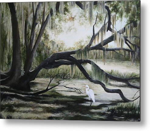 Bird Metal Print featuring the painting Low Country Beauty by Katrina Nixon