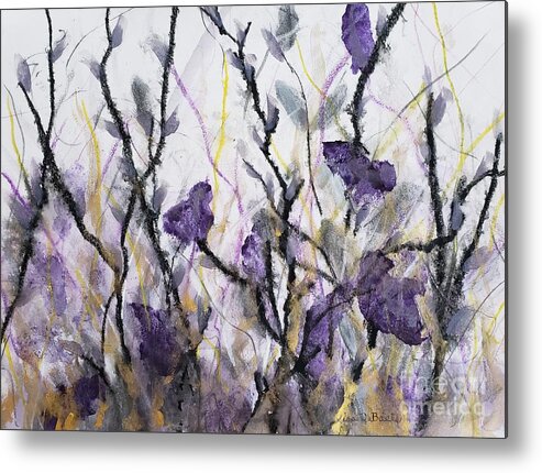 Mixed Media Garden Metal Print featuring the painting Wild Garden by Lisa Debaets