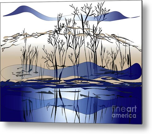 Zen Metal Print featuring the painting Zen Reflections by Eileen Kelly
