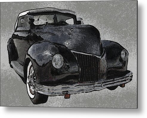  39 Custom Coupe Metal Print featuring the digital art 39 Custom Coupe by Ernest Echols