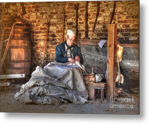 Historic Metal Print featuring the photograph A Stitch In Time by Kathy Baccari
