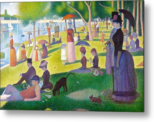 Georges Seurat Metal Print featuring the painting A Sunday on La Grande Jatte #11 by Georges Seurat