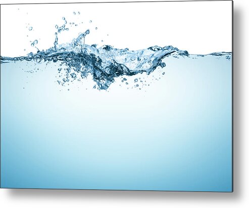 Underwater Metal Print featuring the photograph Blue Water Surface #1 by Krystiannawrocki