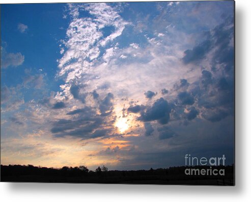 Clouds Metal Print featuring the photograph Breaking Through by Cedric Hampton