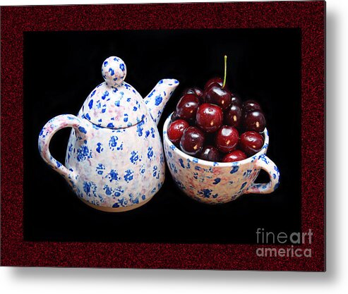 Andee Design Cherry Metal Print featuring the photograph Cherries Invited To Tea 2 by Andee Design