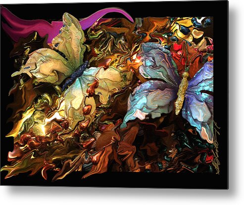 Butterfly Metal Print featuring the digital art Coloring Life #1 by Steven Lebron Langston