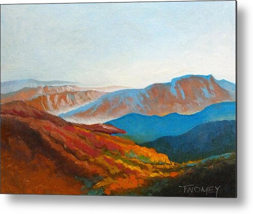Autumn Metal Print featuring the painting East Fall Blue Ridge Mountains 2 by Catherine Twomey