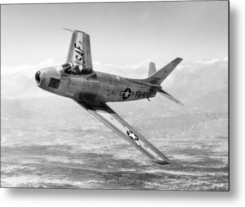 Science Metal Print featuring the photograph F-86 Sabre, First Swept-wing Fighter by Science Source