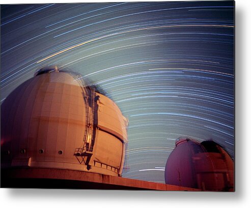 Keck Telescope Metal Print featuring the photograph Keck I And II Observatories On Mauna Kea #1 by David Nunuk/science Photo Library