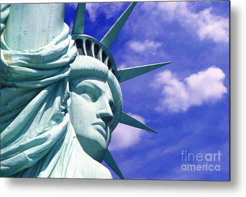 Lady Liberty Metal Print featuring the mixed media Lady Liberty #4 by Jon Neidert
