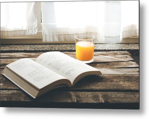 Breakfast Metal Print featuring the photograph Lights and shadows #1 by Agnese Siciliano