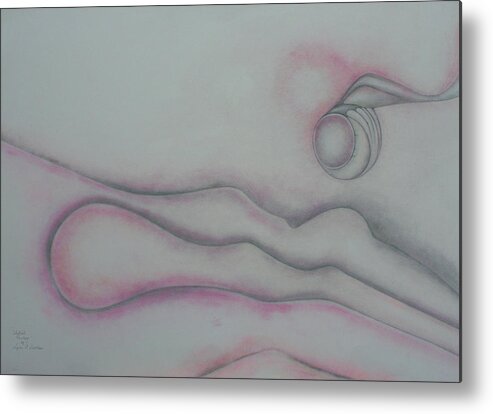 Sensual Metal Print featuring the painting Sensual Forms #1 by Lynn Buettner