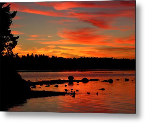 Sunset Metal Print featuring the photograph Summer Sunset #1 by Randy Hall