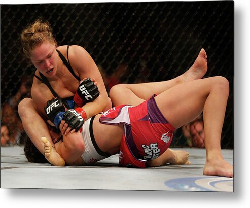 Event Metal Print featuring the photograph Ufc 168 Rousey V Tate 2 #1 by Josh Hedges/zuffa Llc