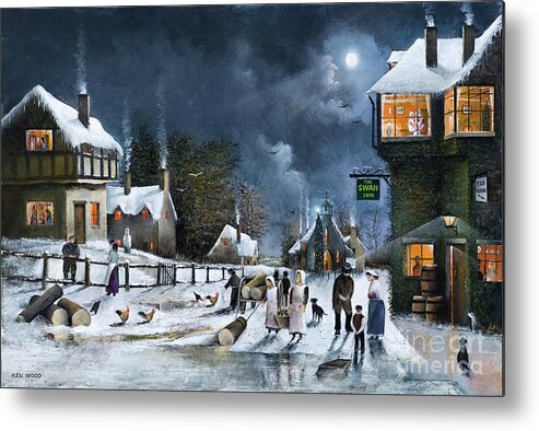 England Metal Print featuring the painting Winter Solstice - England by Ken Wood