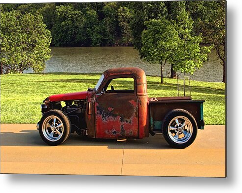 1950 Metal Print featuring the photograph 1950 Chevrolet Stubby Pickup Truck by Tim McCullough