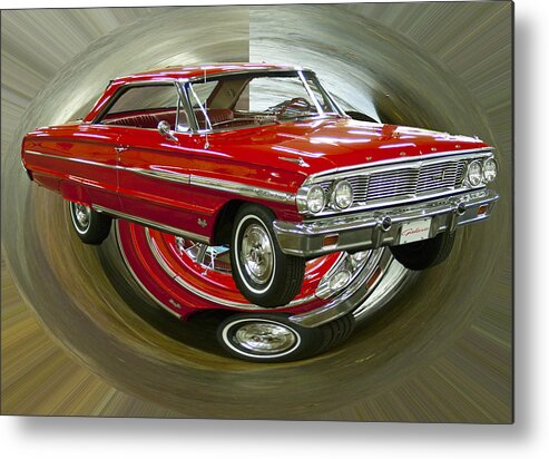 1964 Ford Galaxie Metal Print featuring the photograph 1964 Ford Galaxie by M Three Photos