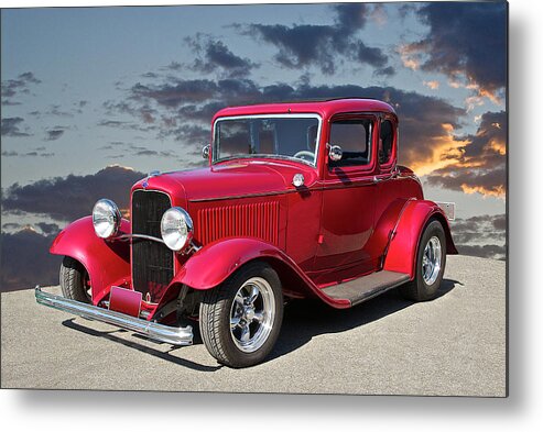 Coupe Metal Print featuring the photograph 1932 Ford '5 Window' Coupe #2 by Dave Koontz