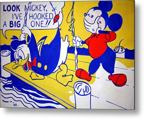 Donald Metal Print featuring the photograph Lichtenstein's Look Mickey by Cora Wandel