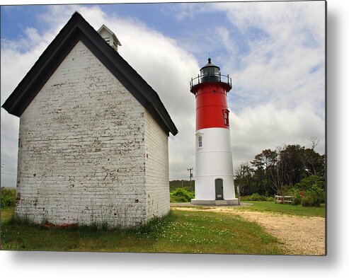 Beach Metal Print featuring the photograph Nauset lighthouse #2 by Andrea Galiffi