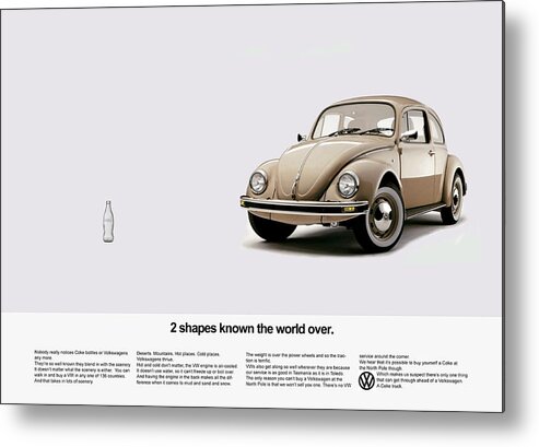 Volkswagen Metal Print featuring the photograph 2 Shapes Known The World Over by Mark Rogan