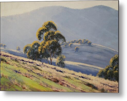 Landscape Metal Print featuring the painting Summer Landscape #2 by Graham Gercken