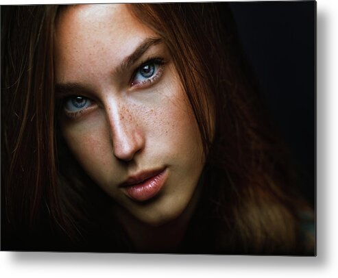 Portrait Metal Print featuring the photograph Tanya #2 by Zachar Rise