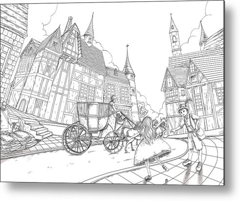 The Wurtherington Diary Metal Print featuring the painting The Bavarian Village #3 by Reynold Jay