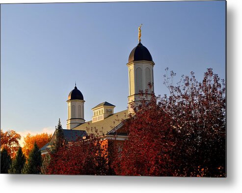Lds Metal Print featuring the photograph Vernal Utah LDS Temple #2 by Nathan Abbott