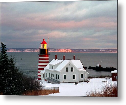 Quoddy Head Lighthouse Metal Print featuring the photograph West Quoddy Head Lighthouse #2 by Alana Ranney