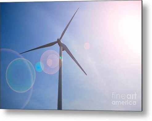 South Chestnut Wind Power Project Metal Print featuring the photograph Wind Turbine #2 by Amy Cicconi