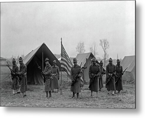 1910s Metal Print featuring the photograph Wwi Soldiers, 1917 #2 by Granger