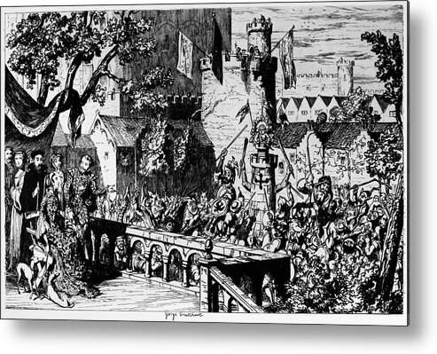 1550s Metal Print featuring the painting Cruikshank Tower Of London #3 by Granger