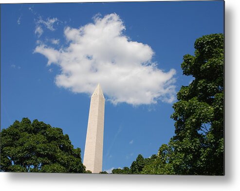 Washington Metal Print featuring the photograph Obelisk Rises Into the Clouds by Kenny Glover