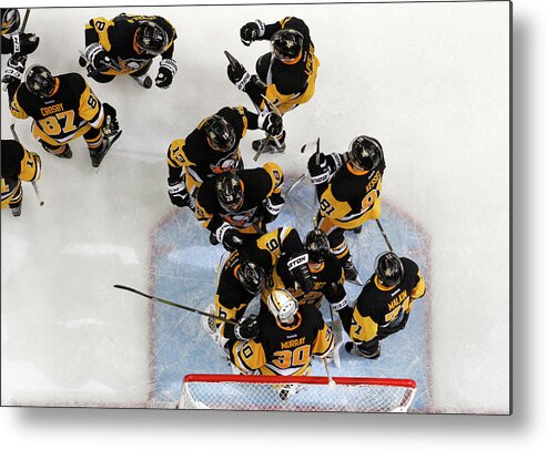 Playoffs Metal Print featuring the photograph Washington Capitals V Pittsburgh #3 by Justin K. Aller
