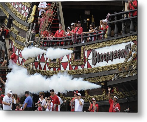 Scoring Metal Print featuring the photograph Atlanta Falcons v Tampa Bay Buccaneers #4 by Al Messerschmidt