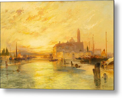 Thomas Moran Metal Print featuring the painting Venice #7 by Thomas Moran