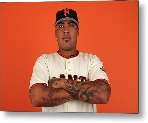Media Day Metal Print featuring the photograph San Francisco Giants Photo Day by Christian Petersen
