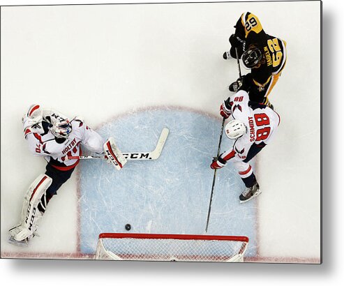 Playoffs Metal Print featuring the photograph Washington Capitals V Pittsburgh #8 by Justin K. Aller