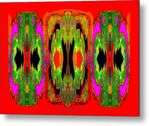 922 Metal Print featuring the digital art 922 - A Psychedelic view ... by Irmgard Schoendorf Welch