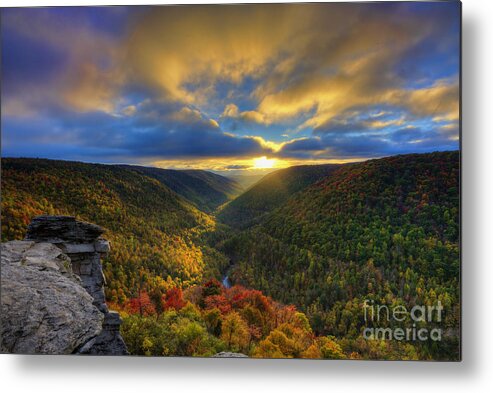 Sunset Metal Print featuring the photograph A blue and gold sunset by Dan Friend
