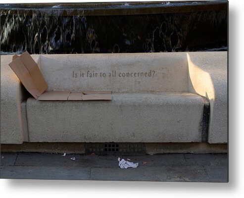 Homless Metal Print featuring the photograph A Homeless Persons Bed by John Harmon