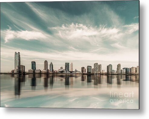 Nyc Metal Print featuring the photograph a look to New Jersey by Hannes Cmarits