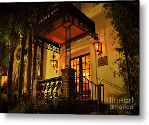 Charleston Metal Print featuring the photograph A Warm Summer Night In Charleston by Kathy Baccari