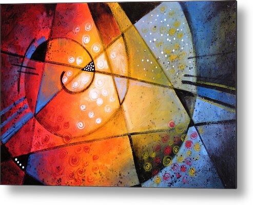 Abstract Metal Print featuring the painting Abstract Painting Art ... Told You So by Amy Giacomelli