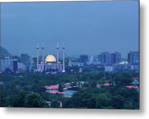 Mosque Metal Print featuring the photograph Abuja National Mosque by Irene Becker Photography