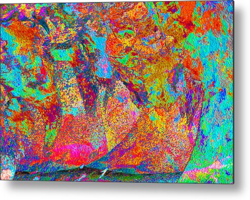 Abstract Metal Print featuring the photograph Acque Tropicali by Stephanie Grant