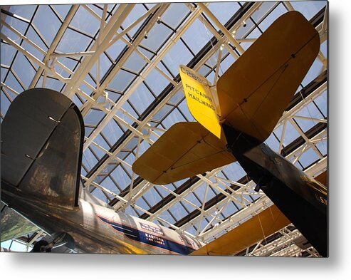 Planes Metal Print featuring the photograph Airplane Rudders by Kenny Glover